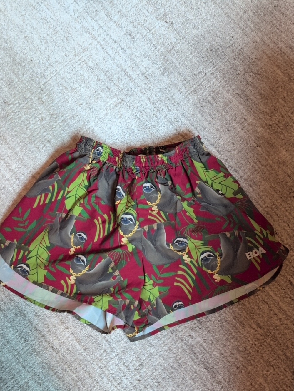 Men's BOA 3" Half Split Shorts with Sloth Print
